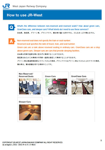 How to use JR-Westの写真