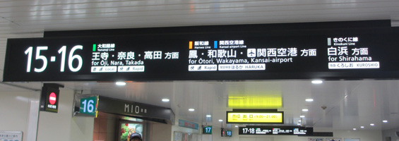 Typical station guide board