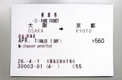 Regular Basic Fare Ticket