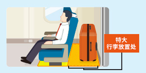 东海道、山阳、九州、西九州新干线 特大行李放置处 附加座位