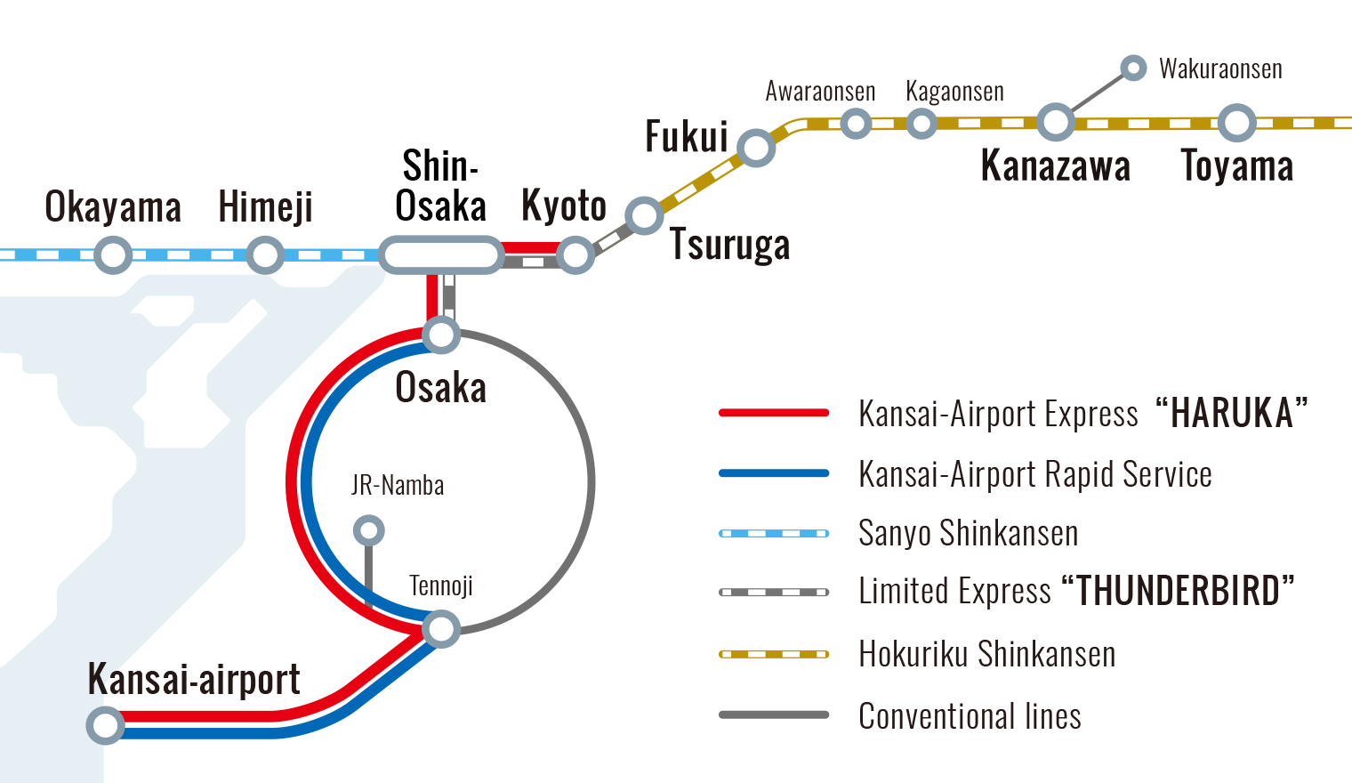 การเดินทางไปทางภูมิภาค Hokuriku