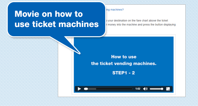 Movie on how to use ticket machines
