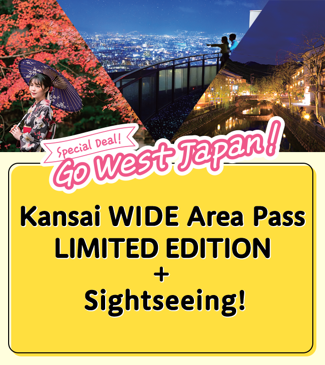 Special Deal! Go West Japan! Kansai-WIDE Area Pass LIMITED EDITION + Sightseeing!