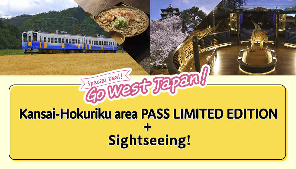 Special Deal! Go West Japan! Kansai-Hokuriku area Pass LIMITED EDITION + Sightseeing!