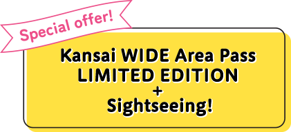 Special offer! Kansai WIDE Area Pass LIMITED EDITION + Sightseeing!