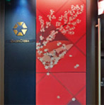Deck paneling designed in a motif depicting Japan's four seasons