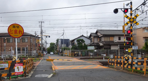 When you are in the crossing, move out of the crossing quickly if you hear the bell.