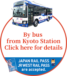 By bus from Kyoto Station Click here for details Bus tickets \230