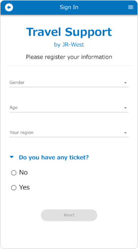Enter your gender, age, and national