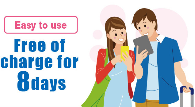 Free of charge for 8days