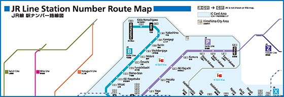 Station Number Route Map hiroshima