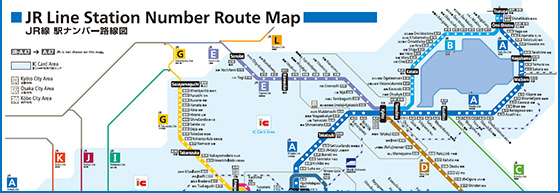 แผนที่เส้นทางเดินรถไฟแบบระบุหมายเลขสถานี