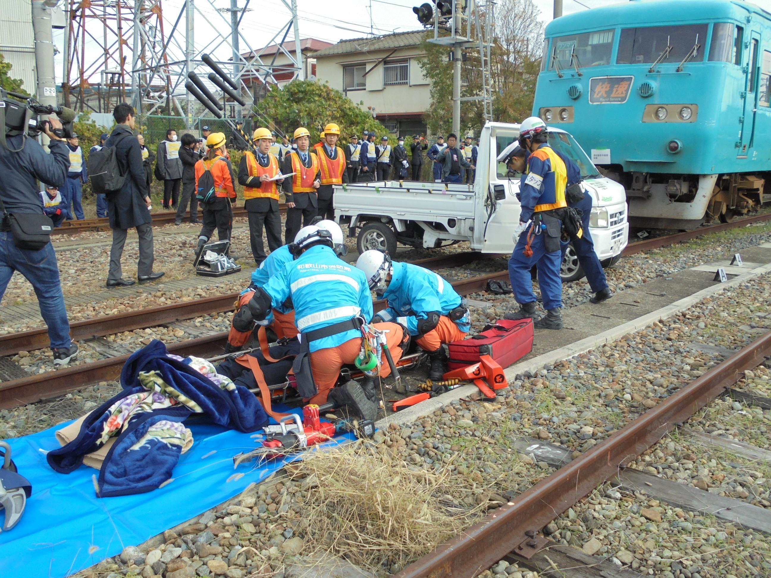 吹田総合車両所 日根野支所 新在家派出所で列車事故総合訓練を実施しました Jr西日本
